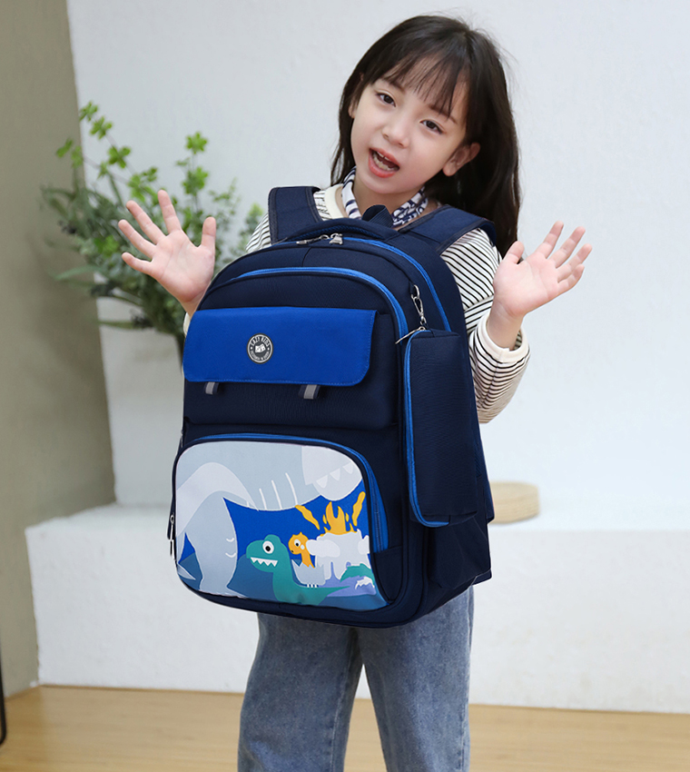 Dino School Bag with Pencil Case