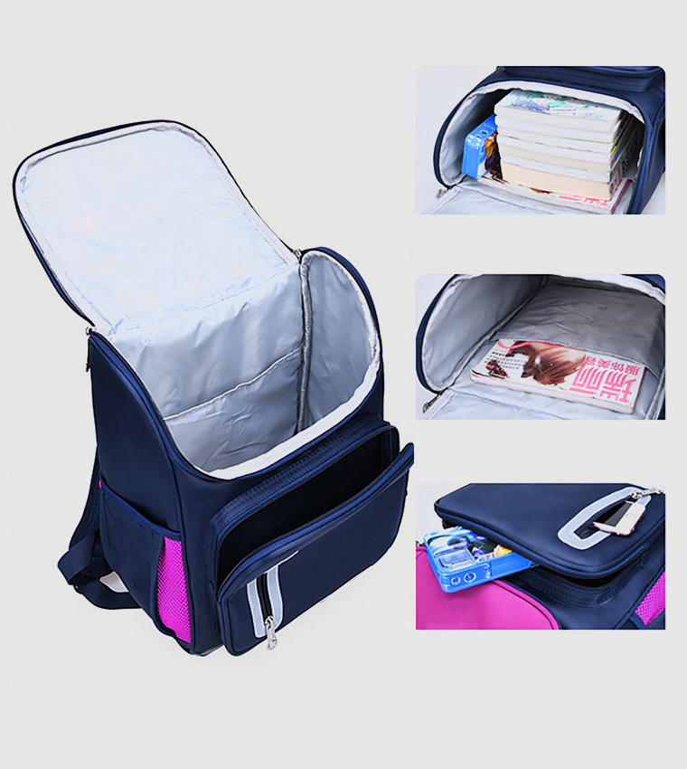 Eazy Kids Ergonomic School Bag-Pink