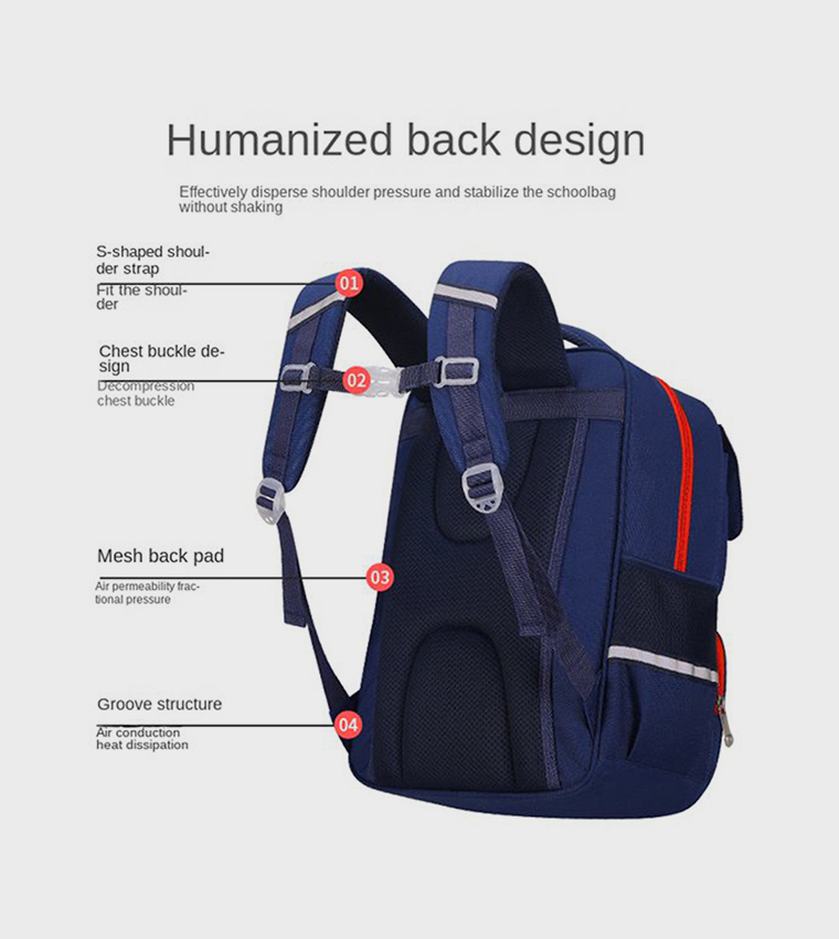 Back To School - Ergonomic School Backpack, 16 Inch