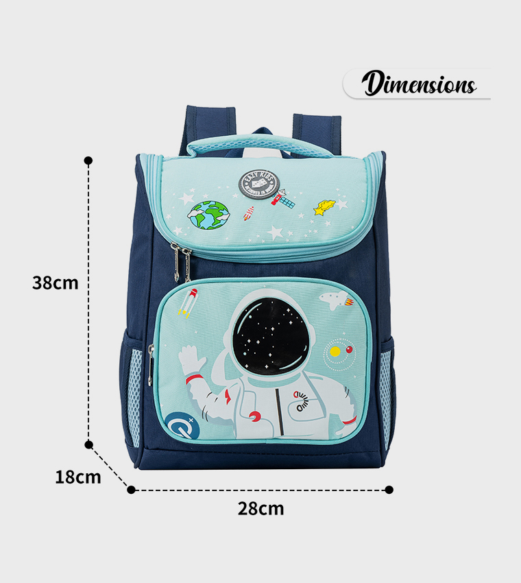 Back To School - Astronaut Space Printed School Backpack, 16 Inch