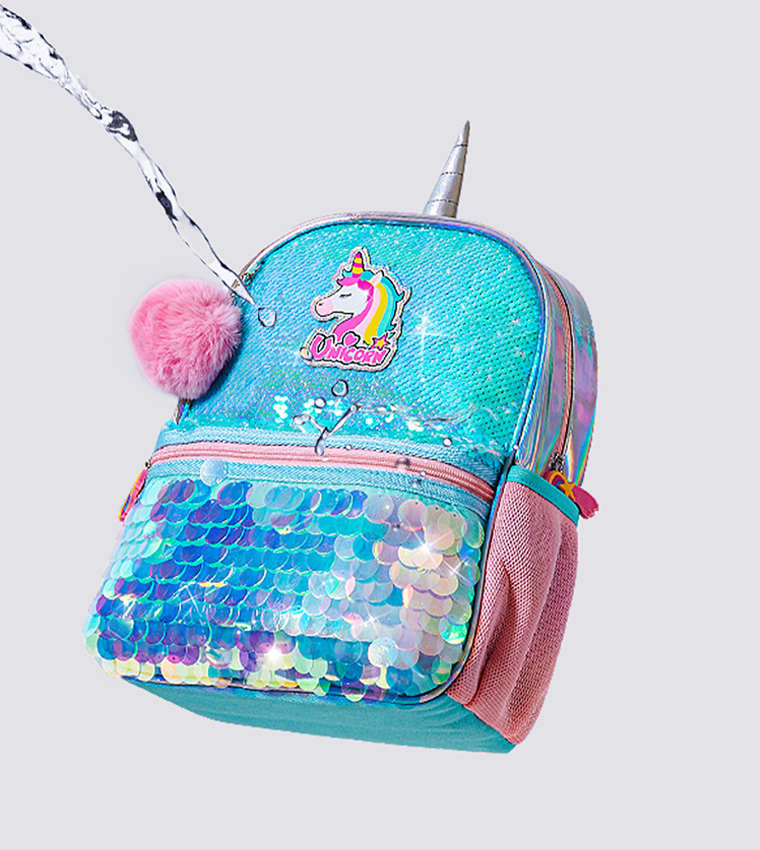 Buy Eazy Kids Unicorn Sparkle Backpack In Green | 6thStreet UAE