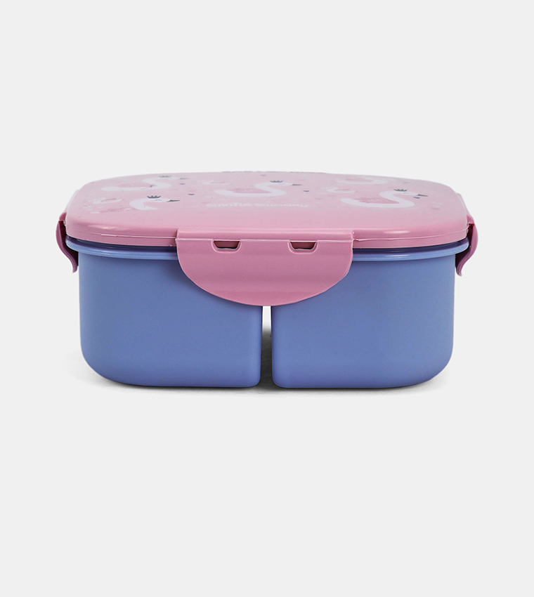 Eazy Kids Square Bento Lunch Box - Construction Blue