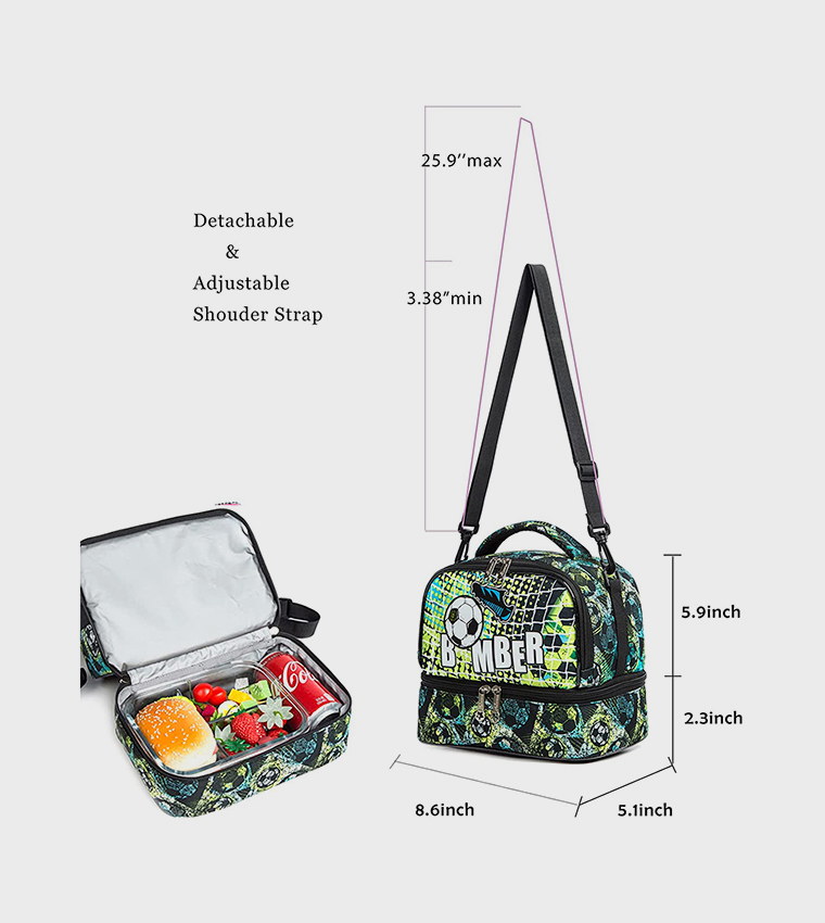 Football Printed Lunch Bag
