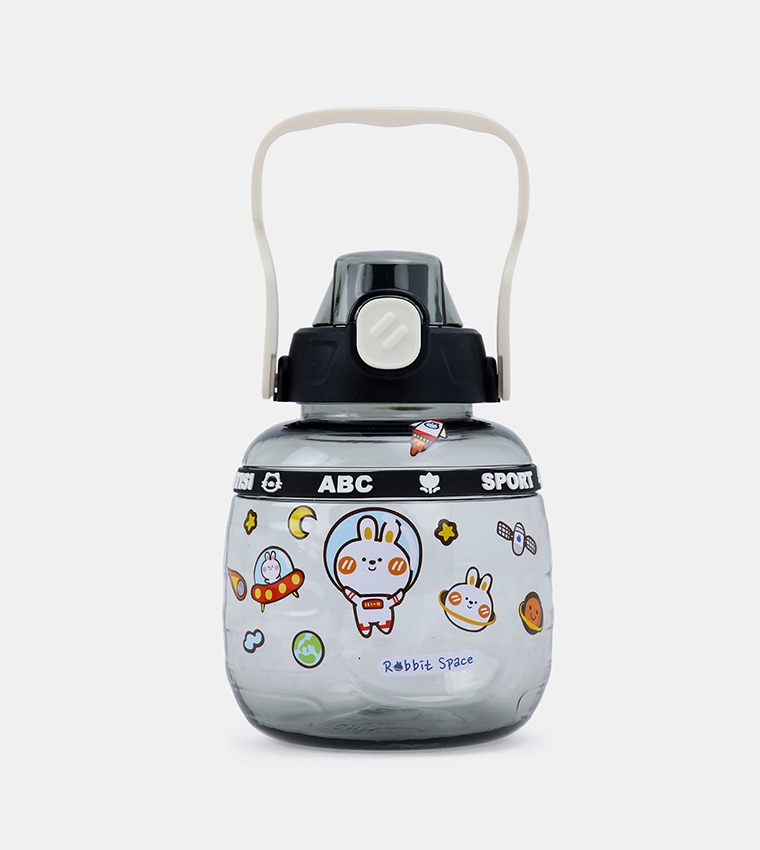 Buy Eazy Kids Printed Water Bottle, 800ml In Black 6thStreet UAE