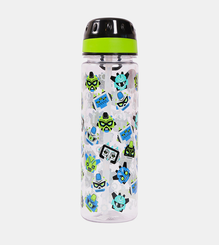 Eazy Kids Tritan Water Bottle w/ Carry handle, Gen Z - Black, 650ml