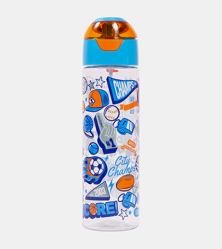 Blue print Hot Wheels Kids Water Bottle