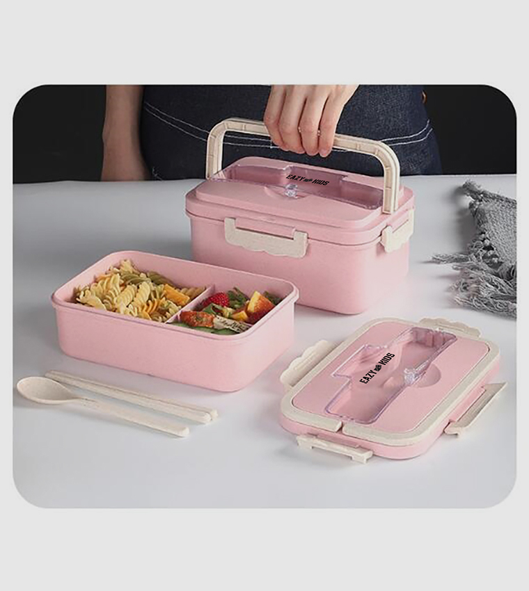 Buy Eazy Kids Bento School Lunch Box 1500ml In Pink | 6thStreet UAE