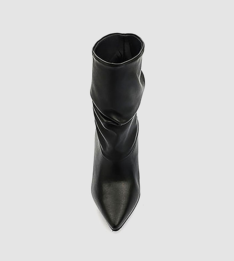 Pointed Toe Block Heel Ankle Boots