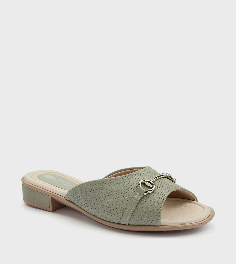 Horsebit Open Toe Heeled Sandals
