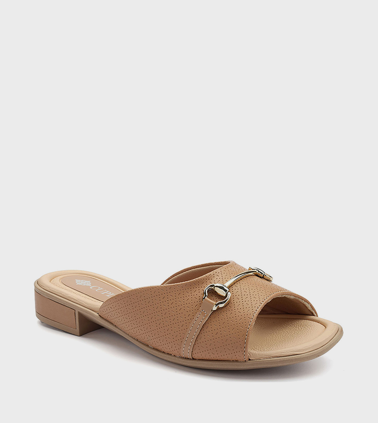 Horsebit Open Toe Heeled Sandals