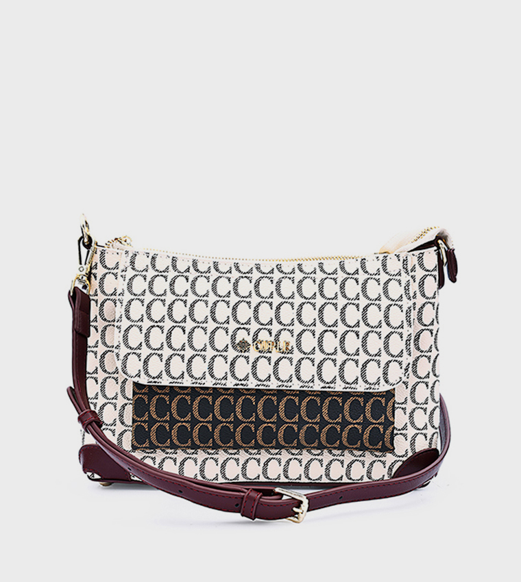 Logo Patterned Crossbody Bag