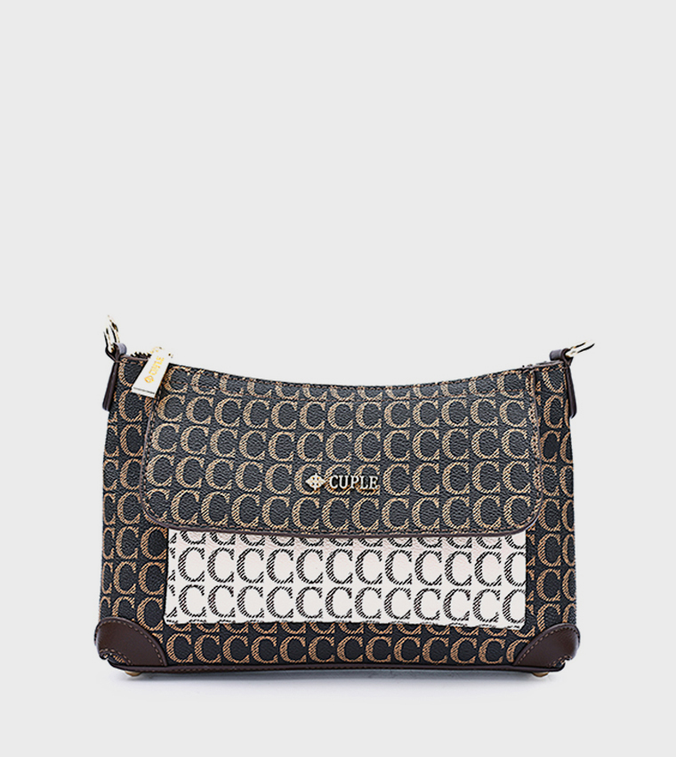 Logo Patterned Crossbody Bag
