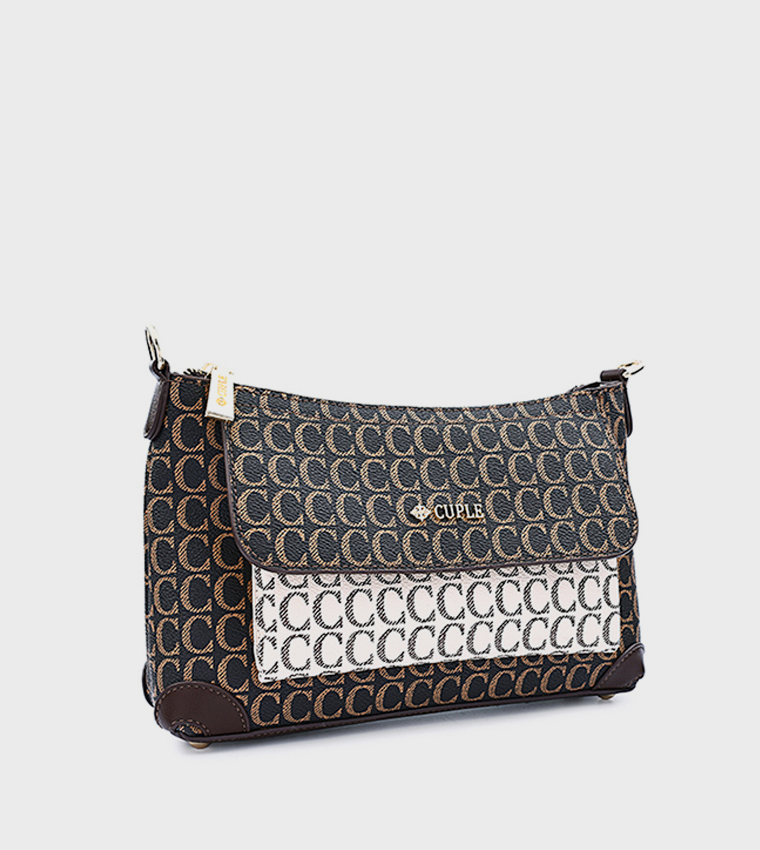Logo Patterned Crossbody Bag