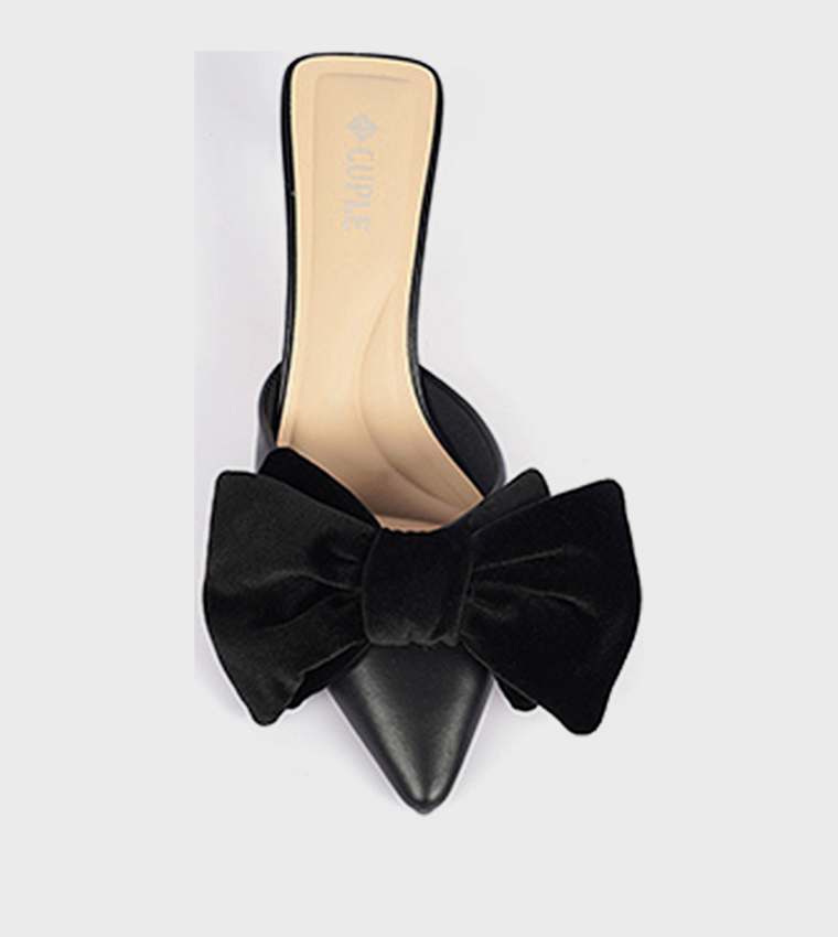 Bow Detail Pointed Toe Pumps