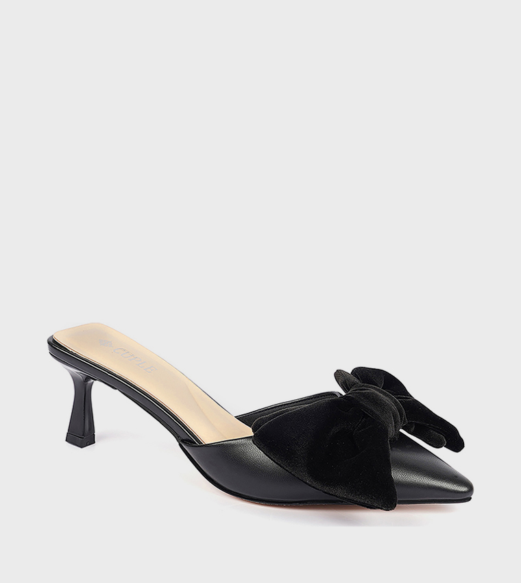 Bow Detail Pointed Toe Pumps