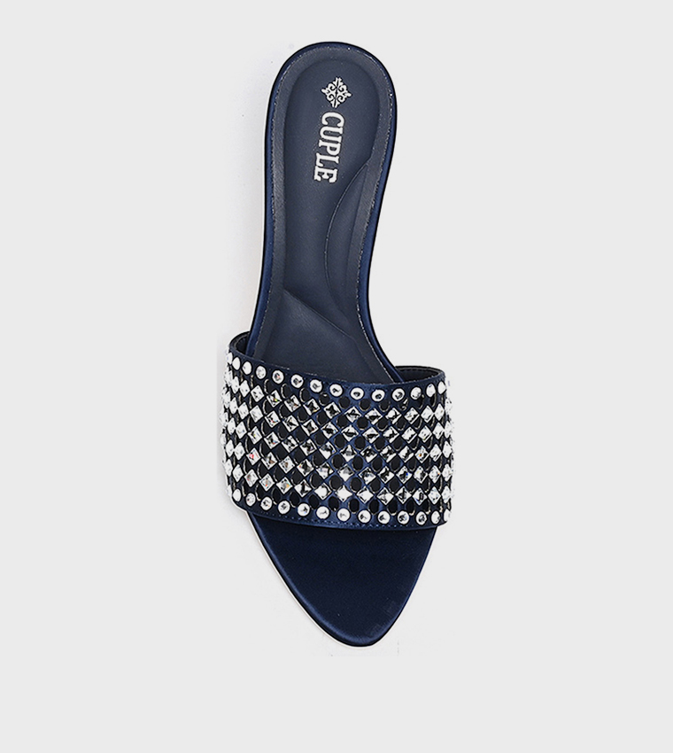 Embellished Open Toe Heeled Sandals