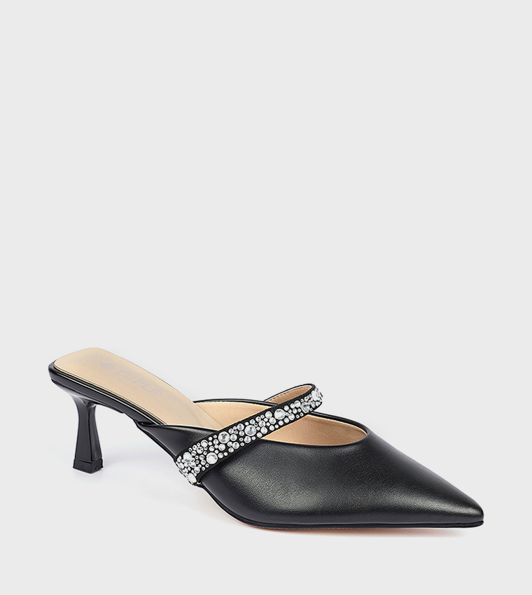 Embellished Pointed Toe Pumps