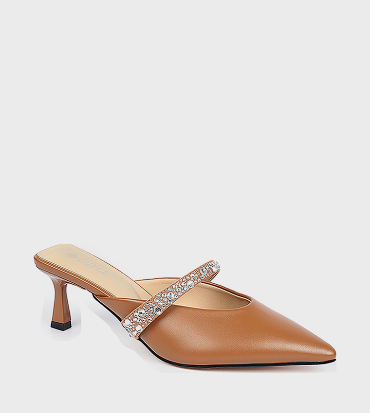 Embellished Pointed Toe Pumps
