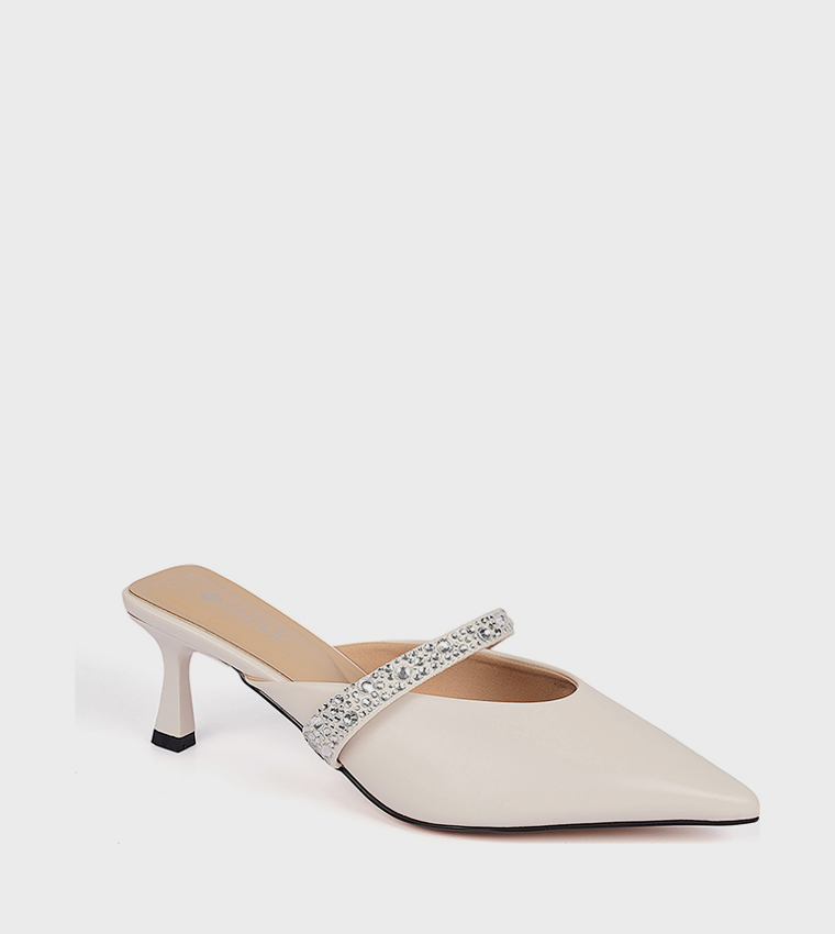 Embellished Pointed Toe Pumps
