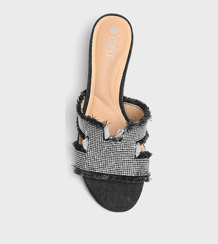 Embellished Cut-Out Heeled Sandals