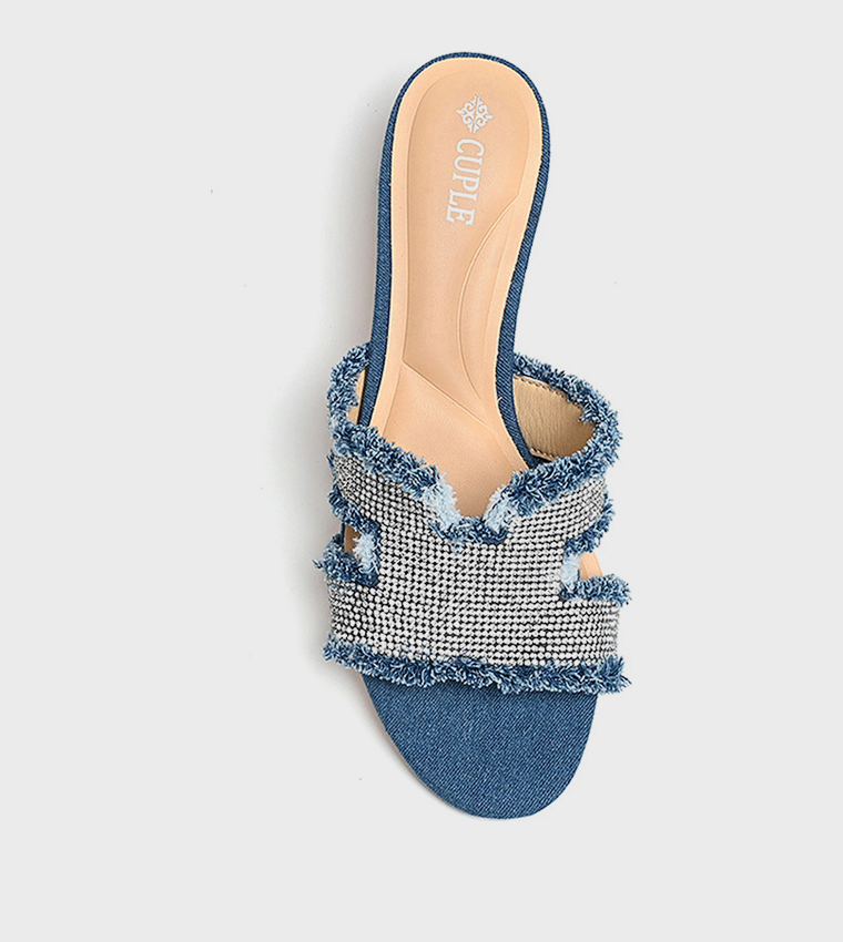 Embellished Cut-Out Heeled Sandals