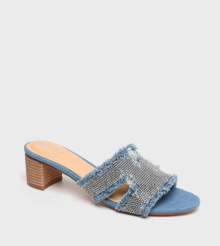 Embellished Cut-Out Heeled Sandals