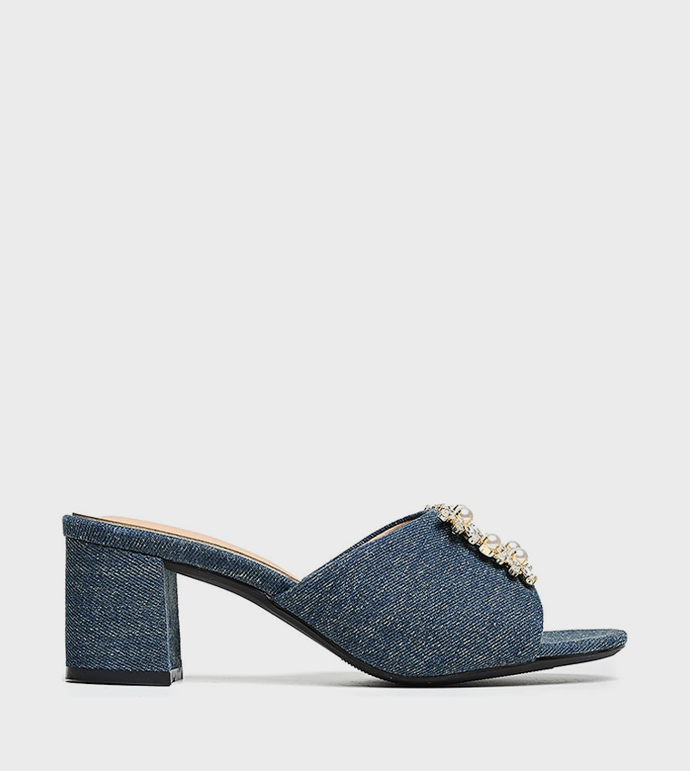 Embellished Open Toe Heeled Sandals