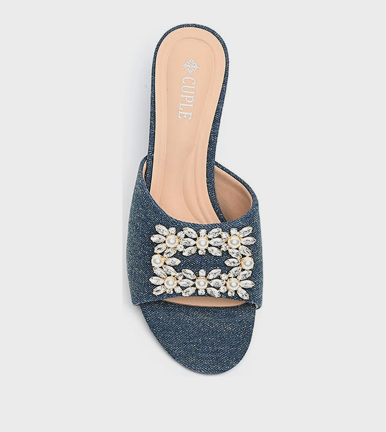 Embellished Open Toe Heeled Sandals