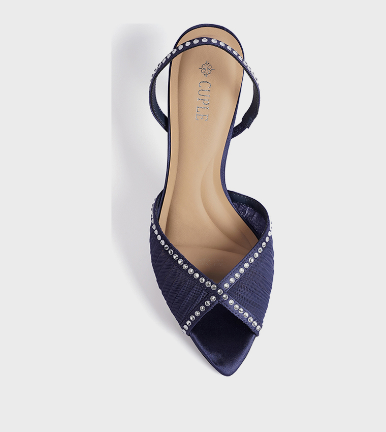 Embellished Peep Toe Heeled Sandals