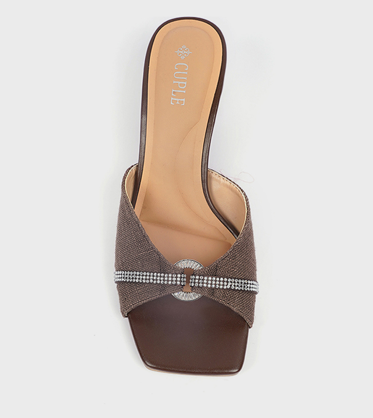 Embellished Open Toe Heeled Sandals