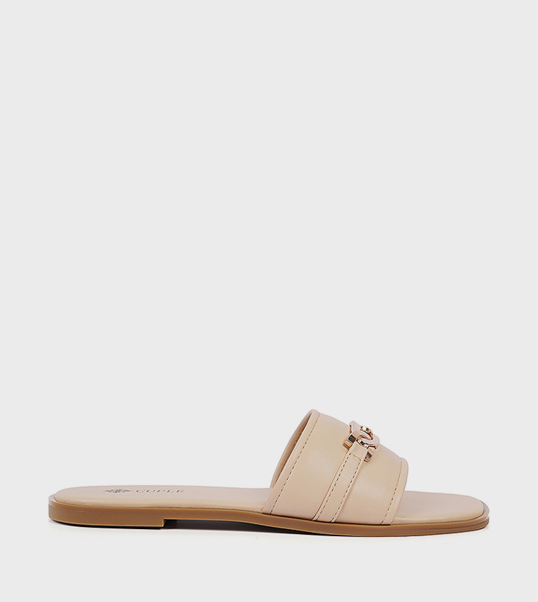 Horsebit Open Toe Flat Sandals