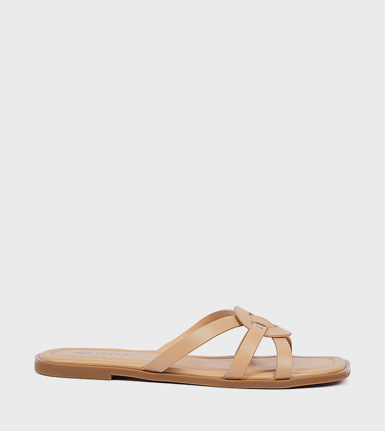 Strappy Open Toe Flat Sandals