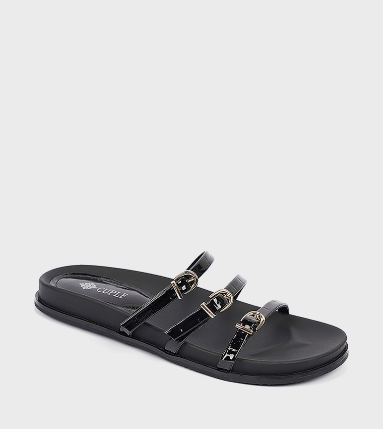 Strappy Open Toe Flat Sandals