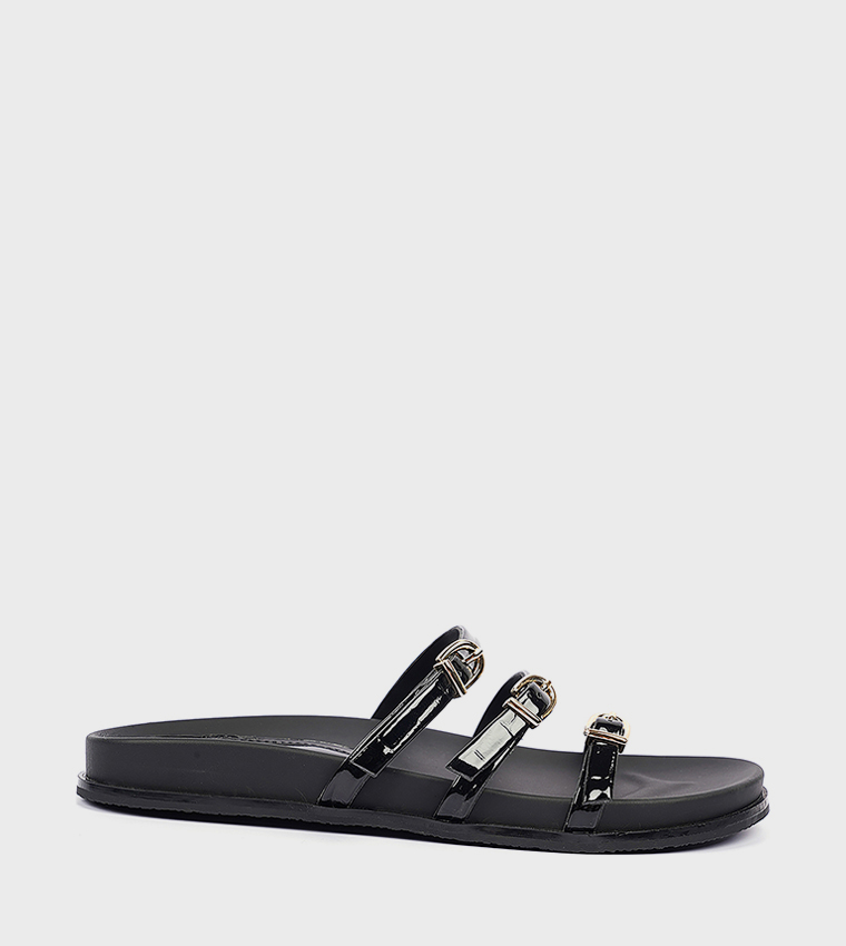 Strappy Open Toe Flat Sandals