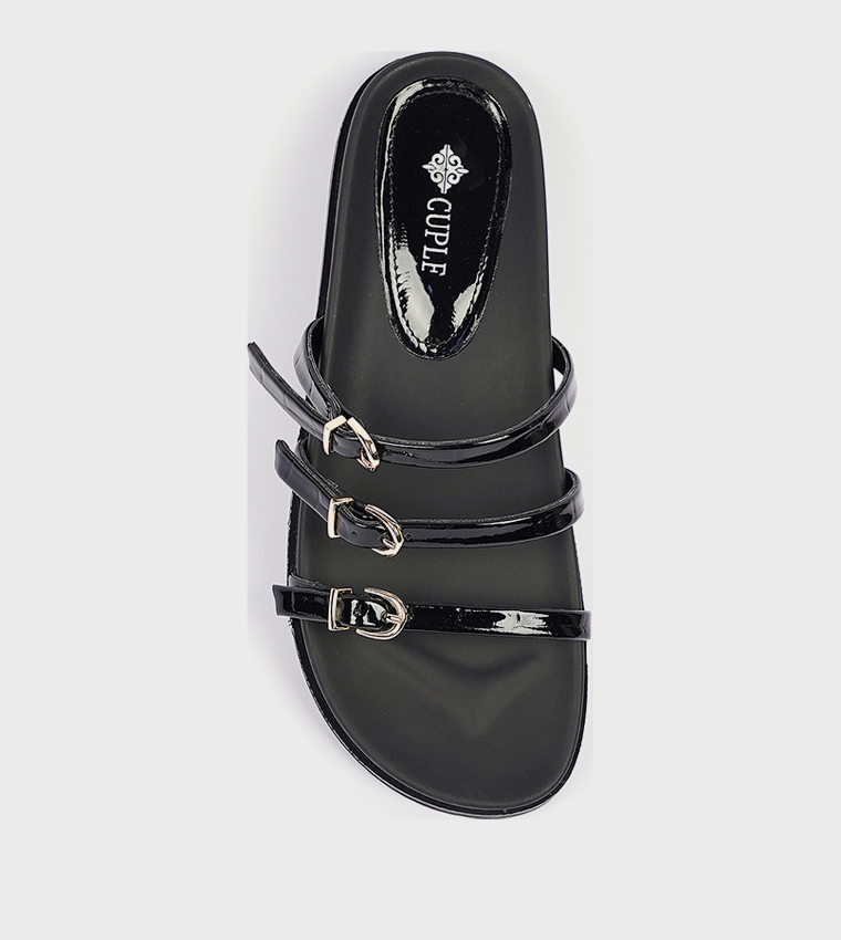 Strappy Open Toe Flat Sandals