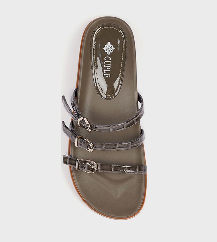 Strappy Open Toe Flat Sandals