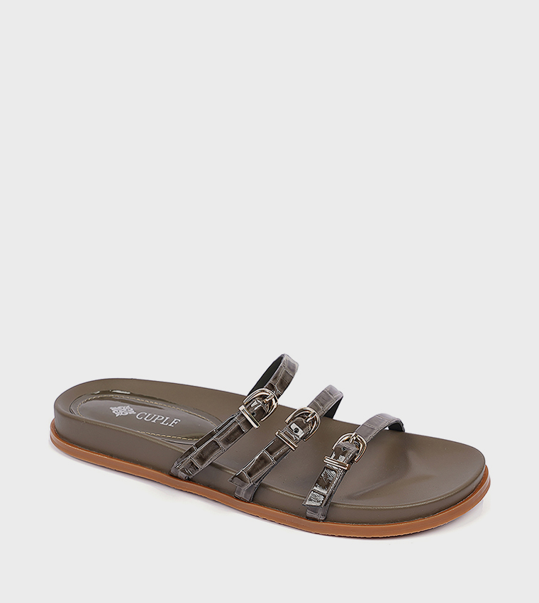 Strappy Open Toe Flat Sandals