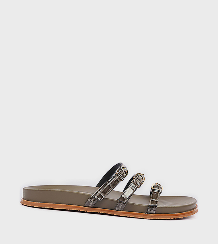 Strappy Open Toe Flat Sandals