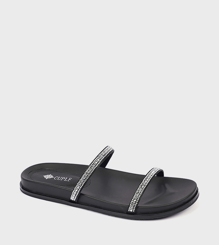 Embellished Strappy Flat Sandals