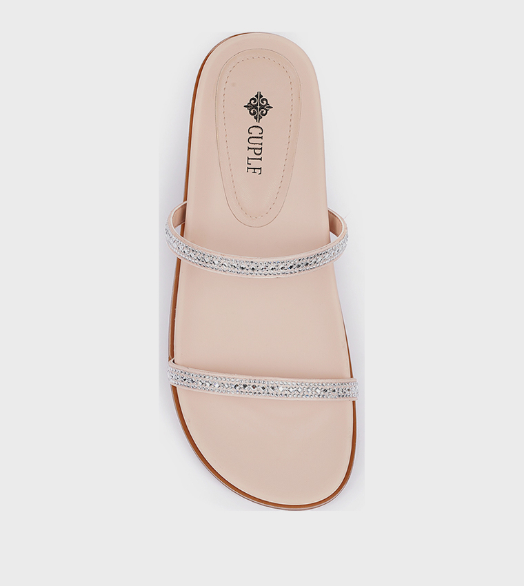 Embellished Strappy Flat Sandals