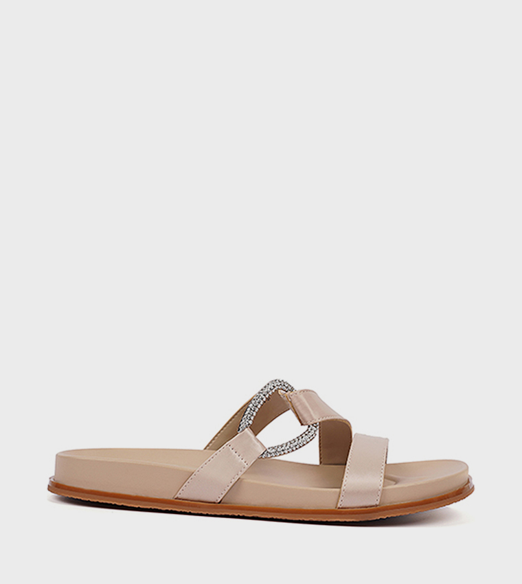 Embellished Strappy Flat Sandals