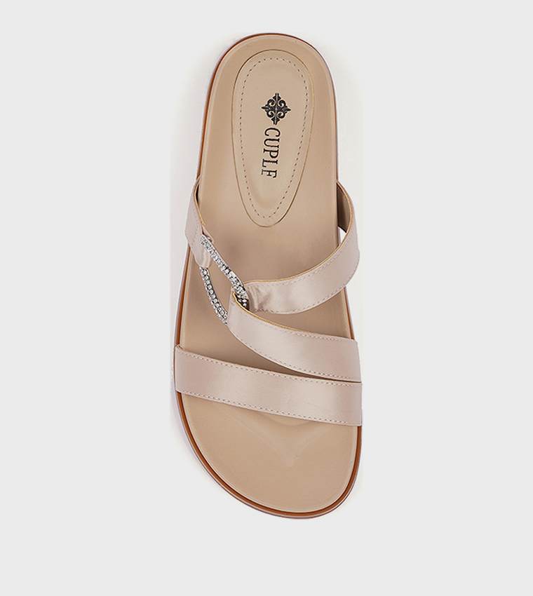 Embellished Strappy Flat Sandals