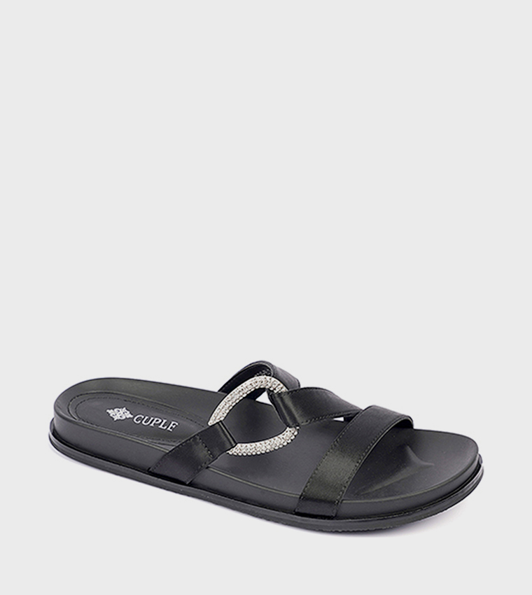 Embellished Strappy Flat Sandals