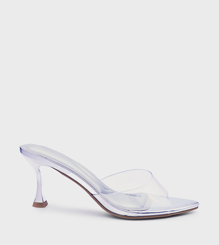 Transparent Peep Toe Heeled Sandals