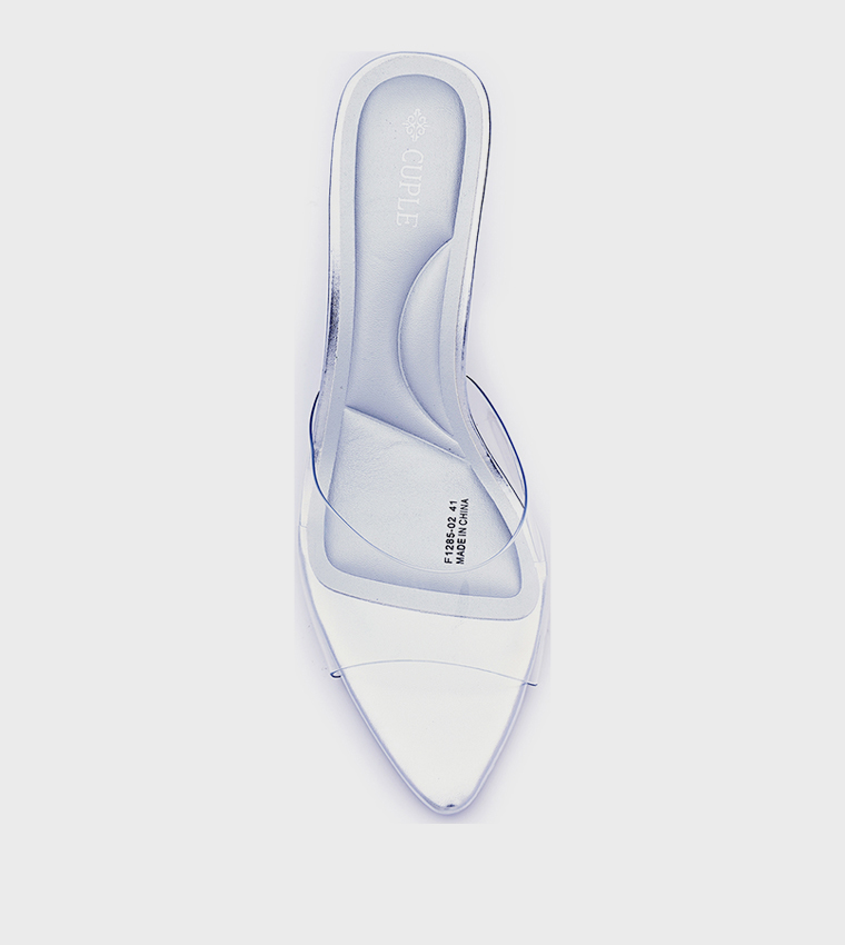 Transparent Peep Toe Heeled Sandals