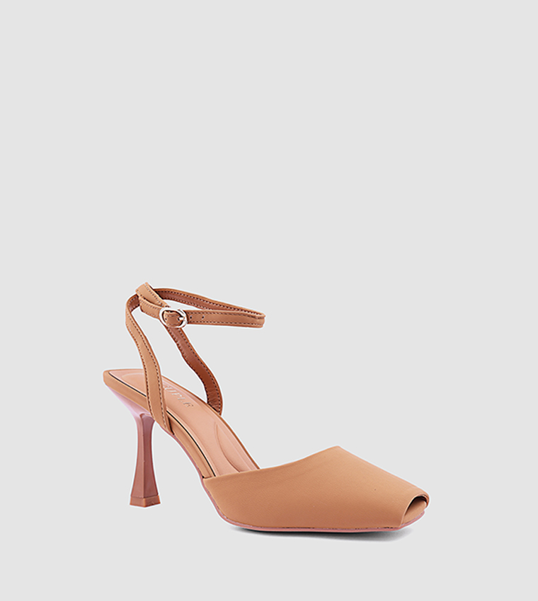 Ankle Strap Peep Toe Pumps