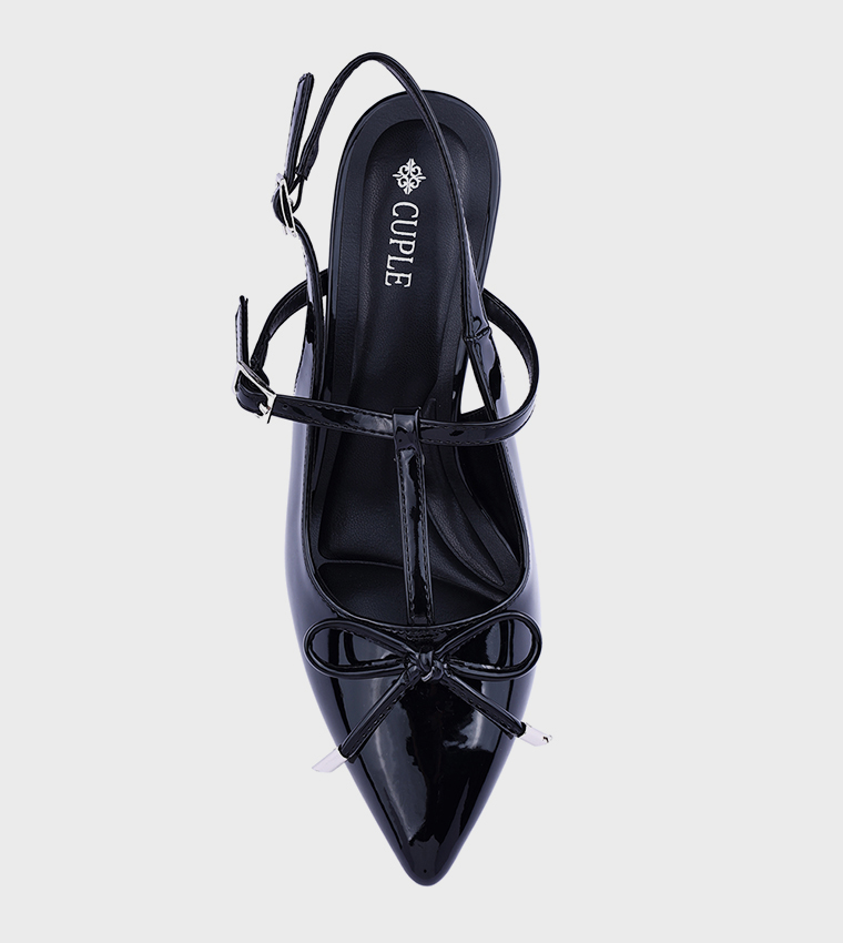 Bow Detail Slingback Pumps