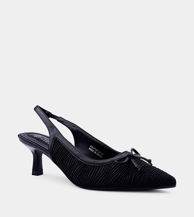 Bow Detail Slingback Pumps