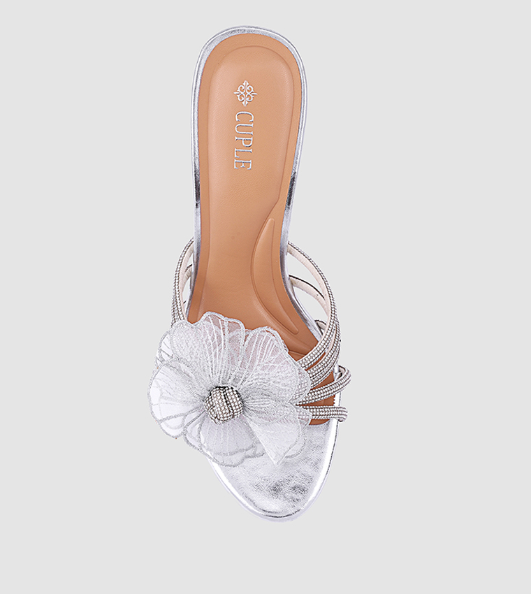 Embellished Open Toe Heel Sandals