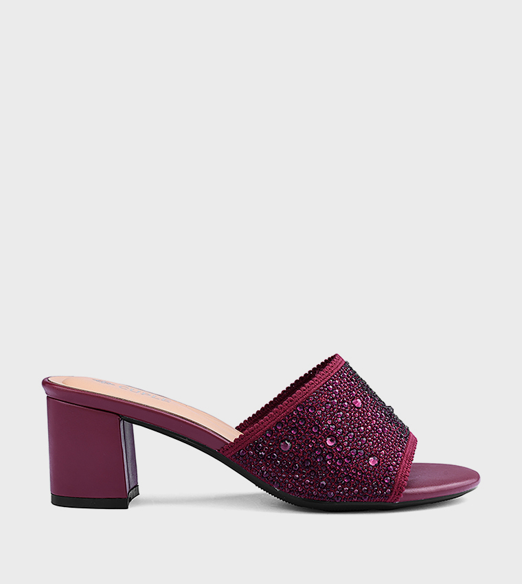 Embellished Block Heel Sandals